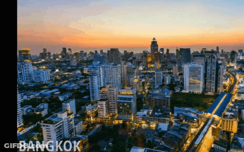 Aerial View Of Bangkok City GIF