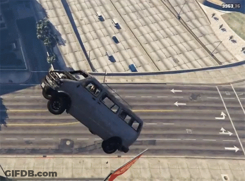 Aerial View Of Car With Number 9963 GIF