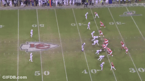 Aerial View Of Chiefs Football Game On Sideline GIF