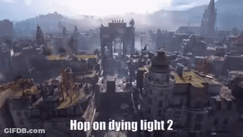 Aerial View Of City Hop On Dying Light 2 GIF