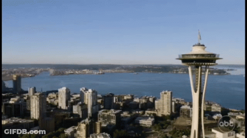Aerial View Of City Saying ABC GIF