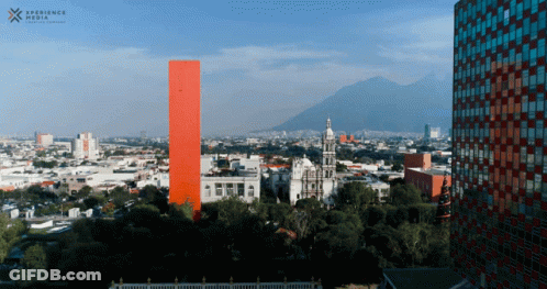 Aerial View Of City Saying Experience Media GIF