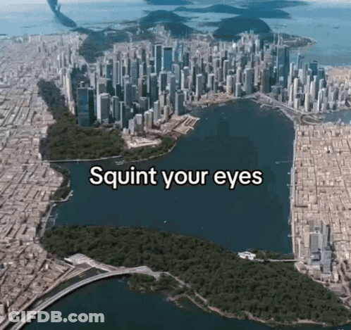 Aerial View Of City Squint Your Eyes GIF