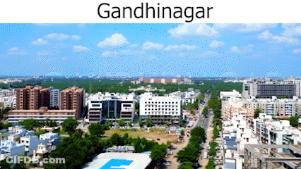 Aerial View Of Gandhinagar City GIF