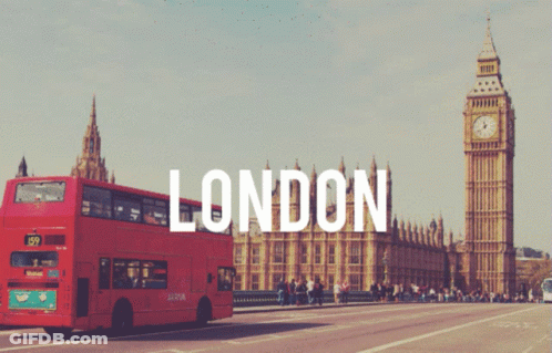 Aerial View Of London With Clock Tower GIF