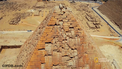 Aerial View Of Pyramid With National Geographic GIF