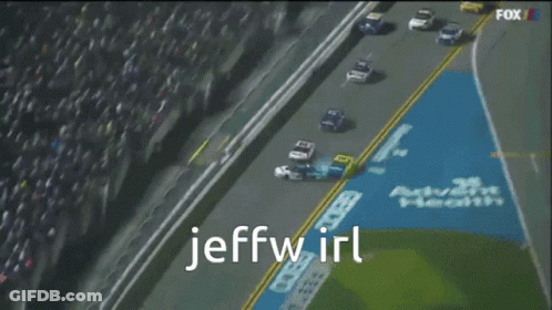 Aerial View Of Race Track Saying Jeffw.Irl GIF