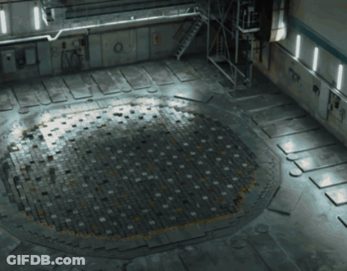 Aerial View Of Room With Staircase And Circular Area GIF