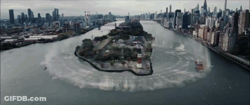 Aerial View Of Small Island In Water GIF