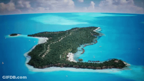 Aerial View Of Small Island GIF