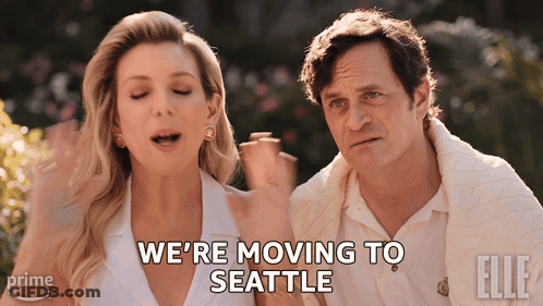 Aerial View Of Space Needle Seattle GIF