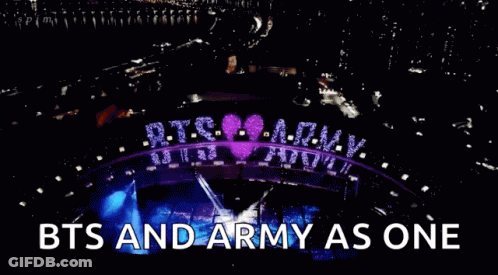 Aerial View Of Stadium With BTS And ARMY As One GIF