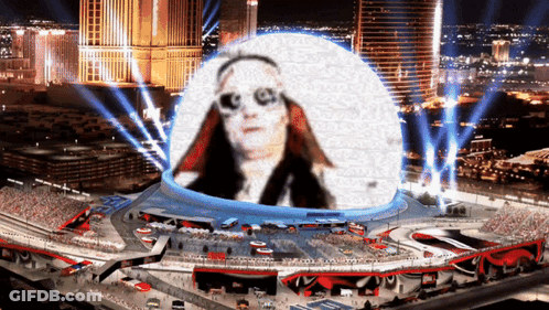 Aerial View Of Stadium With Woman GIF