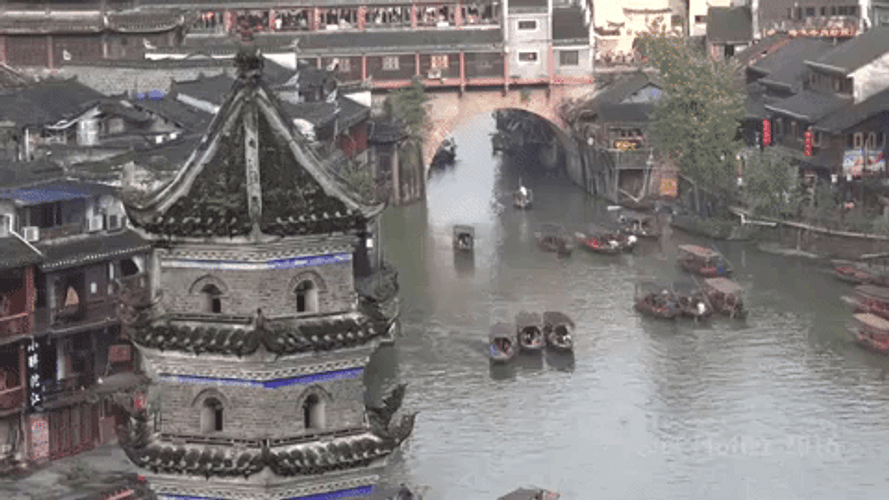 Aerial View Of Travel Spots In China GIF