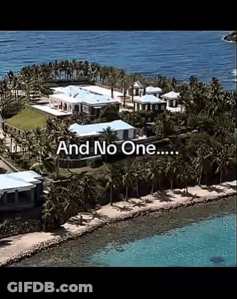 Aerial View Of Tropical Island With And No One GIF