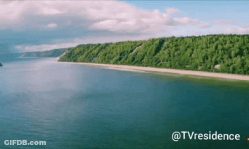 Aerial View Of Water With @Tvresidence GIF