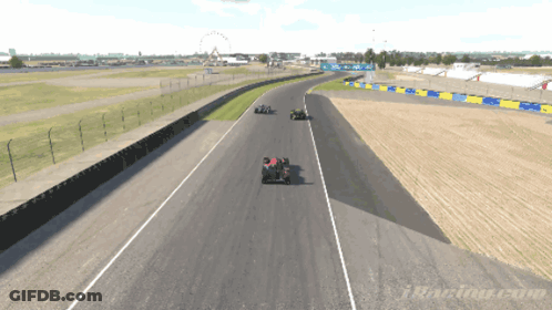 Aerial View Race Track IRacing.com GIF