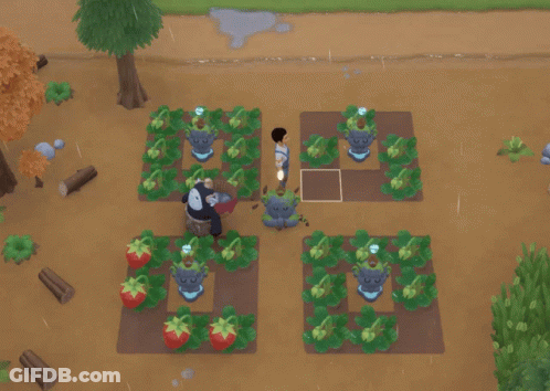 Aerial View Video Game Monkey In Garden GIF