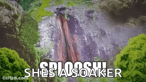 Aerial View Waterfall Splash She's A Soaker GIF