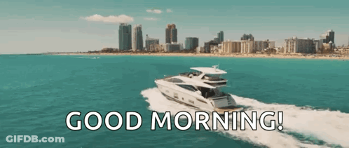 Aerial View Yacht Ocean Good Morning GIF