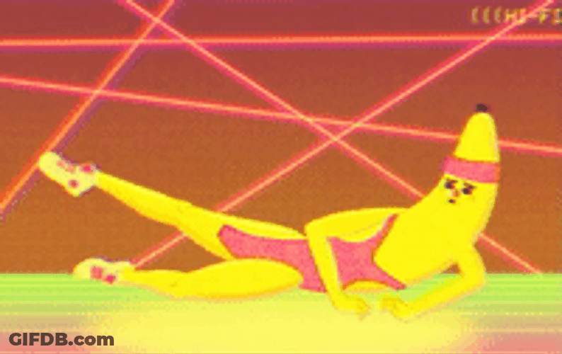 Aerobics Dancing Banana Fun Art GIF