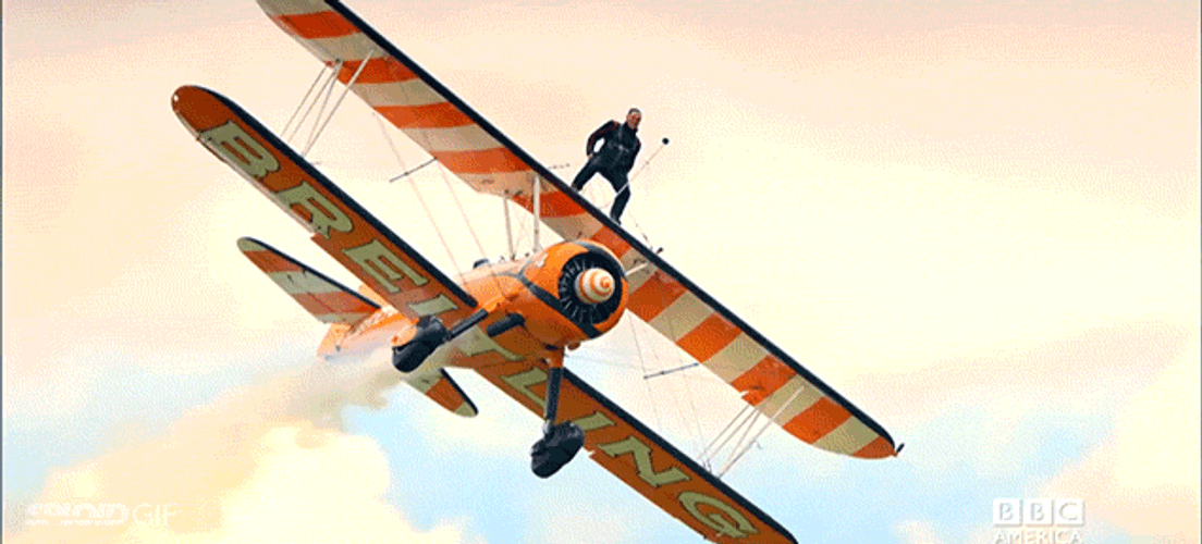 AeroSuperBatics Plane Flying Scared GIF