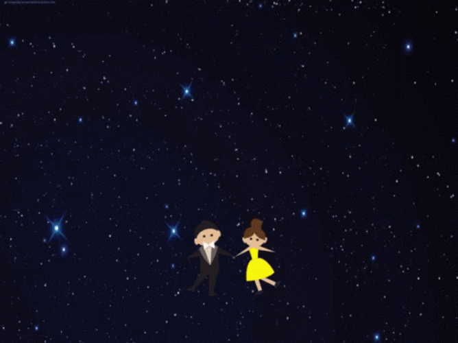 Aesthetic 2D Animation Of Wedding GIF