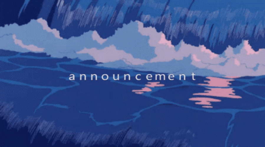 Aesthetic Anime Announcement GIF