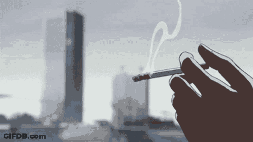 Aesthetic Anime Cigarette Smoke GIF