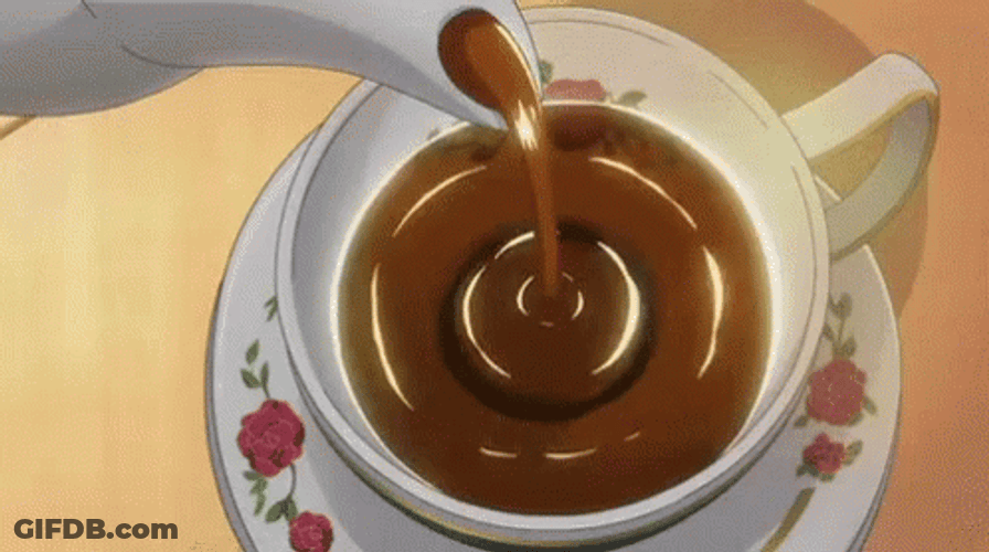 Aesthetic Anime Coffee GIF