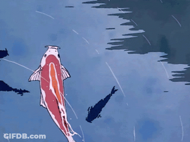 Aesthetic Anime Fish In Water GIF