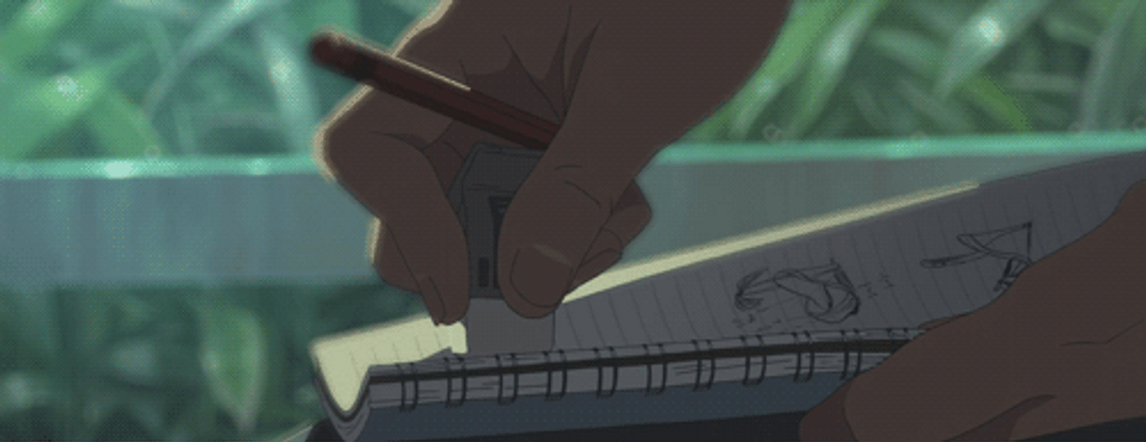 Aesthetic Anime Garden Of Words Erase GIF