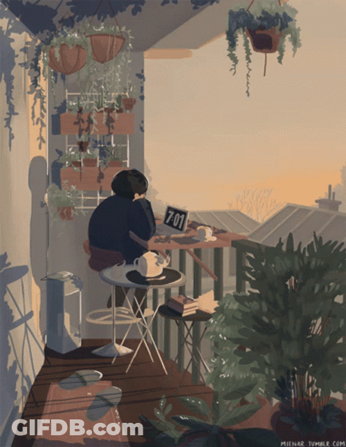 Aesthetic Anime Girl Alone Time GIF