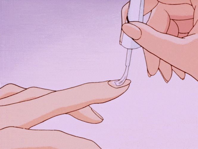 Aesthetic Anime Nail Polish GIF