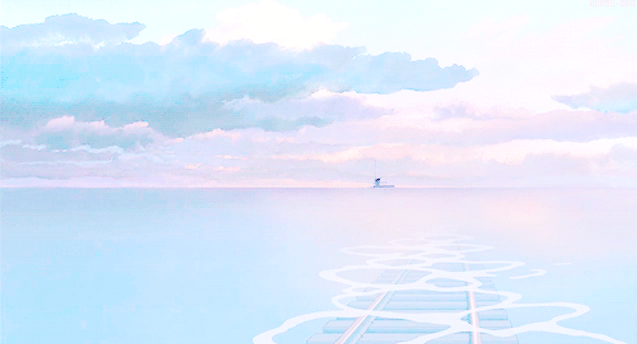 Aesthetic Anime Sea Scenery GIF