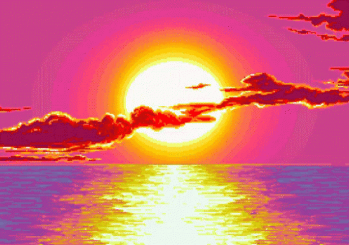 Aesthetic Anime Sun GIF