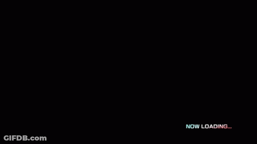 Aesthetic Black Now Loading Screen GIF