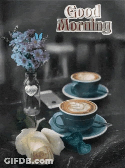 Aesthetic Coffee Mugs Happy Good Morning GIF