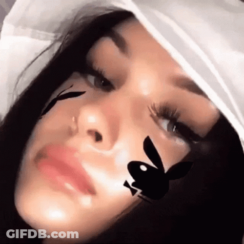 Aesthetic Girl In White Hood GIF