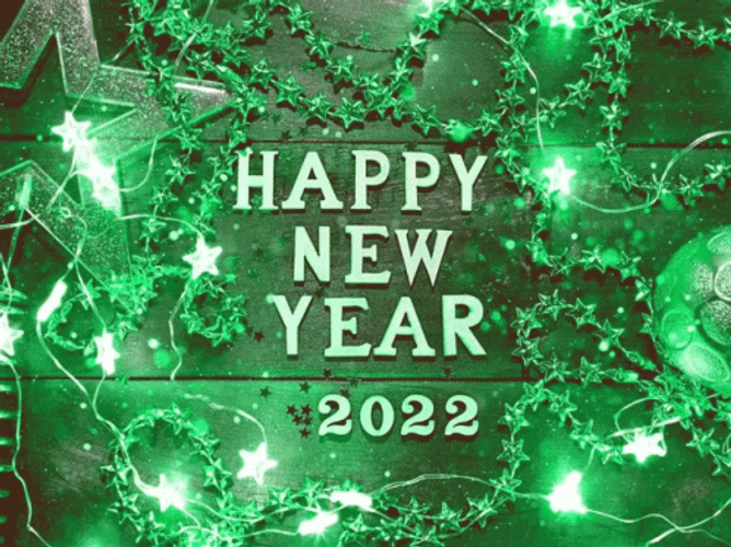 Aesthetic Happy New Year 2022 Lights GIF