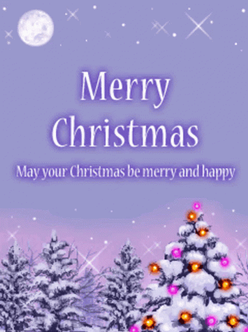 Aesthetic Holiday Night Merry Christmas Friend GIF
