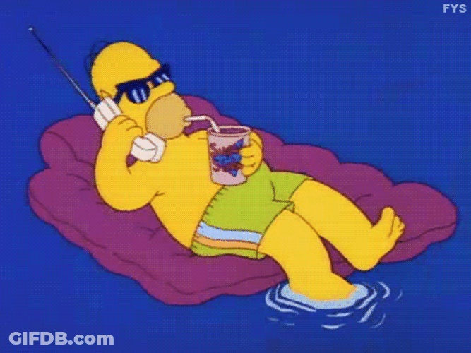 Aesthetic Homer Simpson Chilling GIF