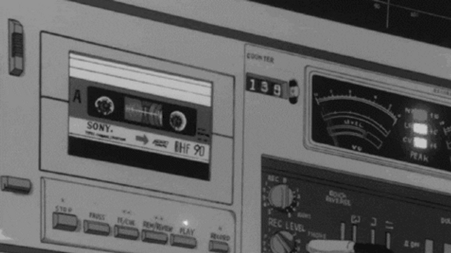 Aesthetic Minimalist Cassette Tape GIF