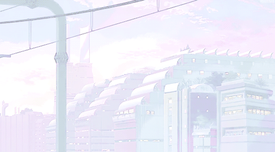 Aesthetic Pastel Anime Train Scenery GIF