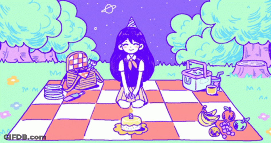 Aesthetic Picnic Girl Discord Banner GIF