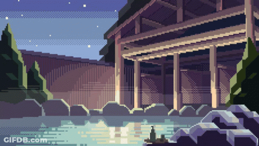Aesthetic Pool Pixel GIF