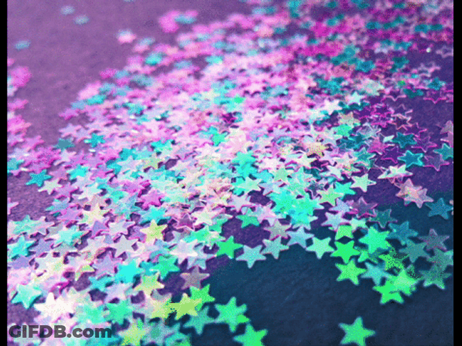 Aesthetic Rainbow Colored Animated Stars GIF