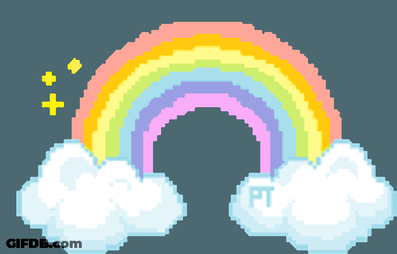 Aesthetic Rainbow Sticker GIF