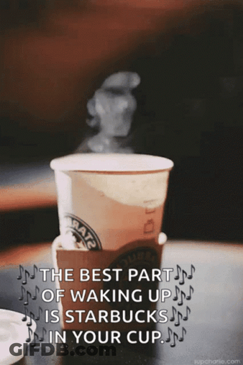 Aesthetic Smoking Hot Starbucks Coffee GIF