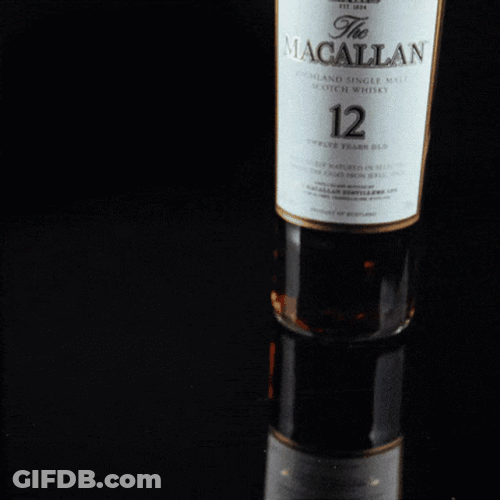 Aesthetic The Macallan 12 Whiskey Bottle GIF